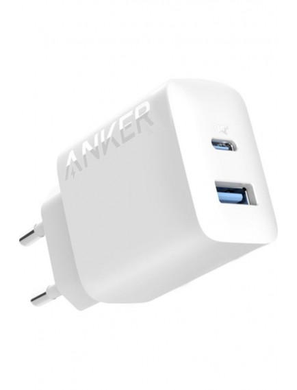 Anker 20W USB-C + USB-A Çift Portlu Şarj Cihazı - A2348 - Beyaz (Anker Türkiye Garantili)