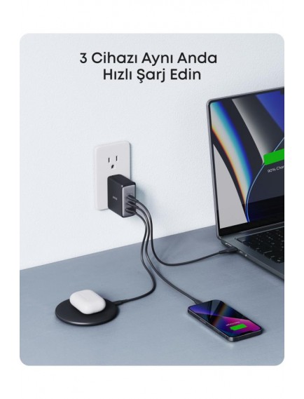 Anker 736 Nano II 100W Şarj Cihazı Gri - A2145