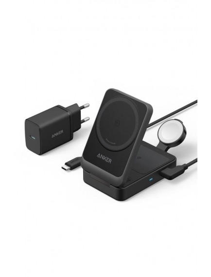 Anker Maggo Kablosuz Şarj Seti 15w Siyah - A2557