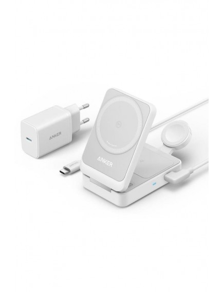 Anker Maggo Kablosuz Şarj Seti 15w Beyaz - A2557