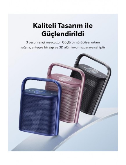 Anker Soundcore Motion X500 Taşınabilir Bluetooth Hoparlör 40W - 3 Kanallı Hi-Res Ses - IPX7 - 12 Saat Oynatma Süresi -Bluetooth 5.3 - Siyah