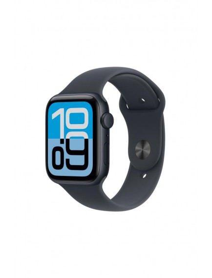 Apple Watch SE 3 GPS, 44mm Gece Yarısı Alüminyum Kasa ve Gece Yarısı Spor Kordon - S/M