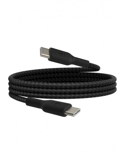 Belkin Boostcharge Örgülü 50 Watt Usb-C - Usb-C Kablosu 1m Siyah Şarj Kablosu