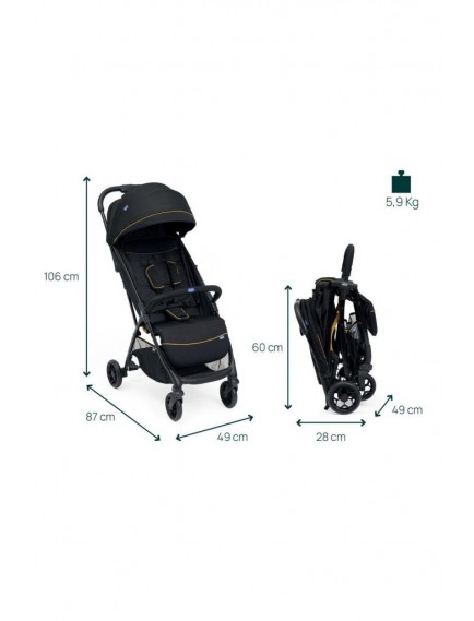 Chicco Glee Uneven Black Bebek Arabası