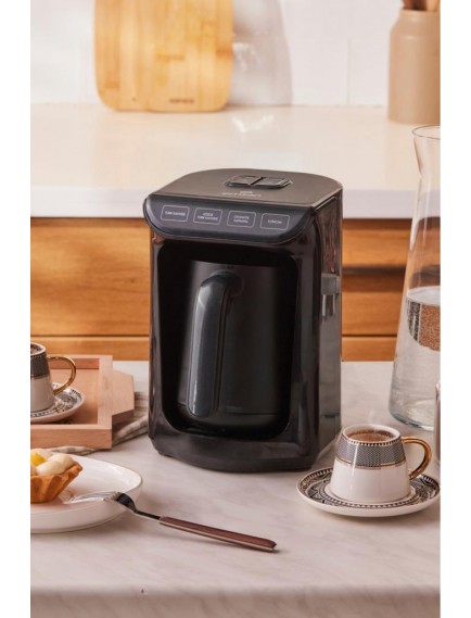 Emsan Közde Türk Kahve Makinesi Shiny Black 5 Fincan Kapasiteli
