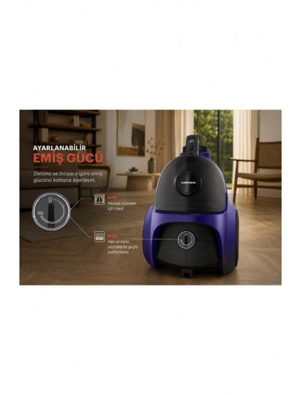 Grundig VCC 7870 HEPA Filtreli Toz Torbasız Elektrikli Süpürge - Mor