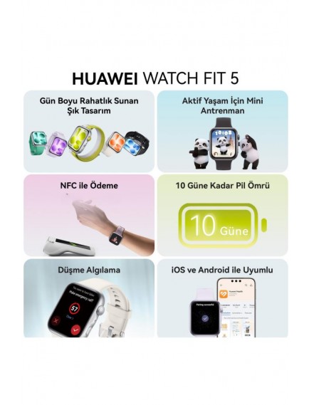 Huawei Watch Fit 5 Akıllı Saat - Siyah