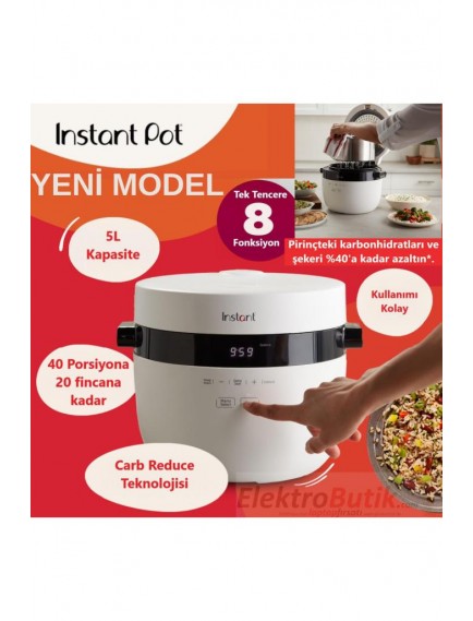 Instant Pot Hızlı Pilav Pişirici 40 Porsiyon 5 Litre