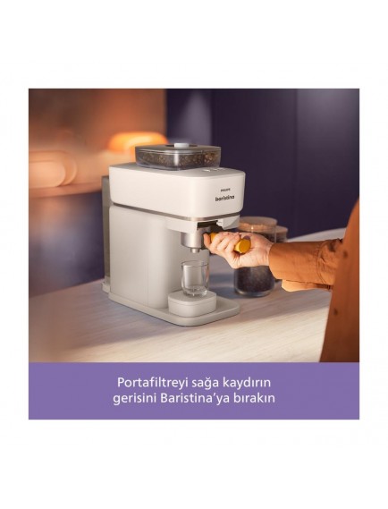 Philips Baristina Espresso Makinesi, 16 Bar Basınç, Çift Kahve Filtresi, Evde Barista Kalitesinde Espresso, BAR300/03