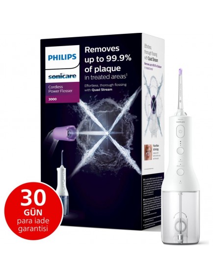 Philips Sonicare Power Flosser 3000 Ağız Duşu, Hızlı ve Etkili Diş Arası Temizliği, Beyaz, HX3826/31