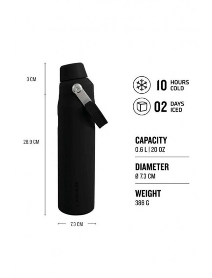 Stanley The Aerolight Iceflow Su Matarası Fast Flow 0.6 L Siyah