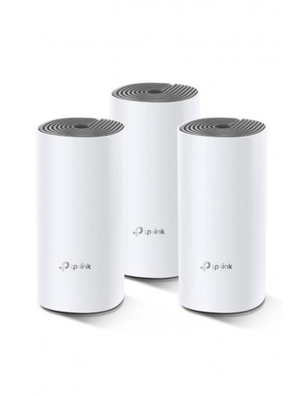 TP-Link Deco E4 (3-Pack) | Wi-Fi 5 Mesh Sistemi | AC1200 Mbps Hız | Fiber Uyumlu | Çift Bant | 100 Mbps Port